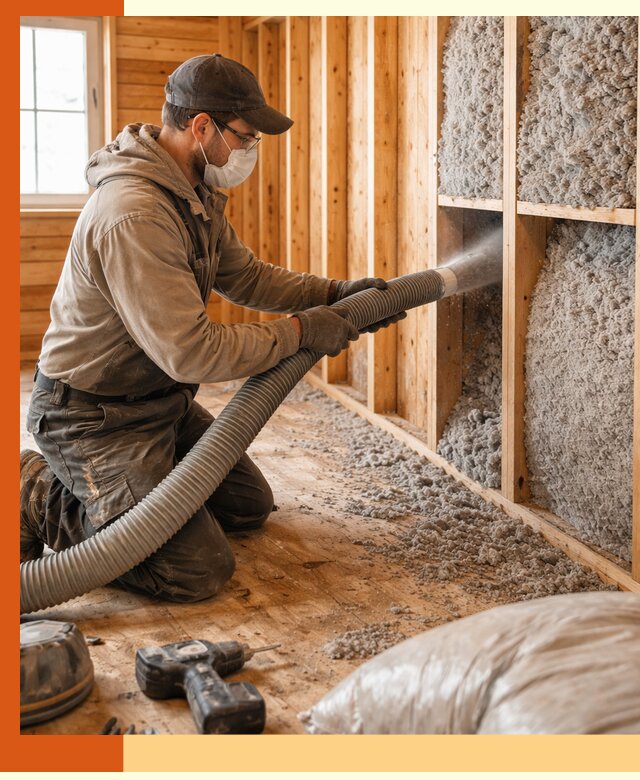 Утепление дачного дома эковатой в Нурлате — быстро и надёжно