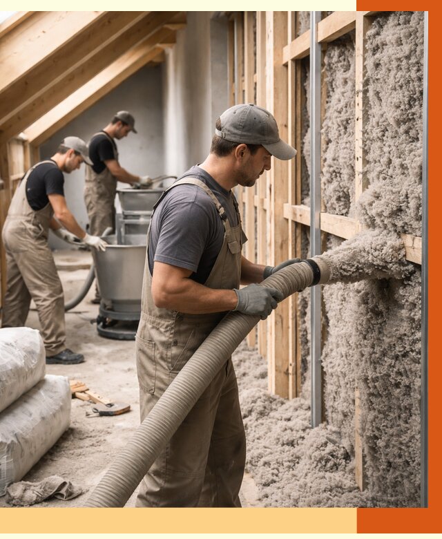 Утепление таунхауса эковатой в Нурлате от 2294 руб./м² — монтаж и задувка | ТепломастерНрт