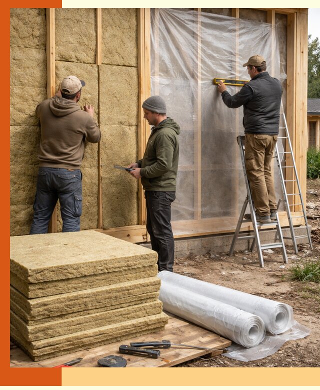 Утепление каркасного дома в Нурлате под ключ с гарантией качества