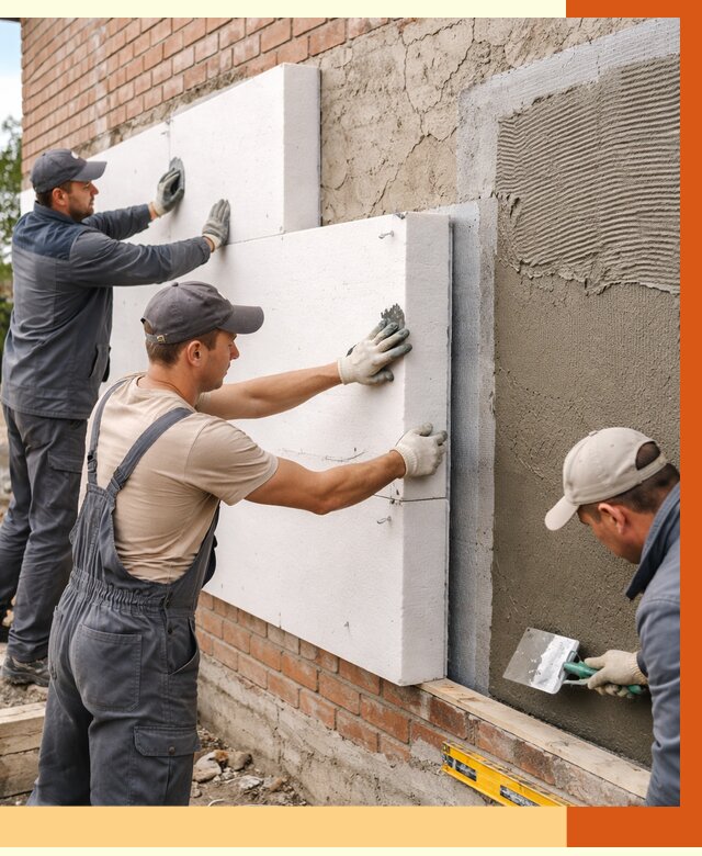 Утепление кирпичного дома в Нурлате от 4379 руб. под ключ | ТепломастерНрт