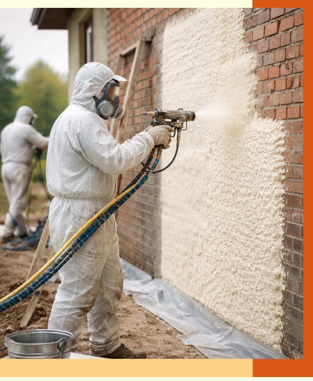 Утепление кирпичного дома ППУ в Нурлате под ключ от 6778 руб. | ТепломастерНрт