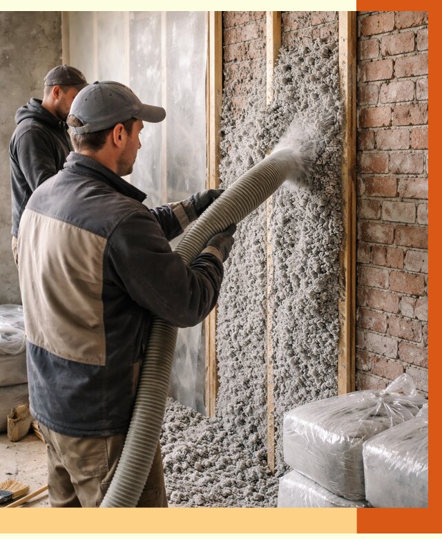 Утепление кирпичного дома эковатой в Нурлате от 2450 руб./м² | ТепломастерНрт