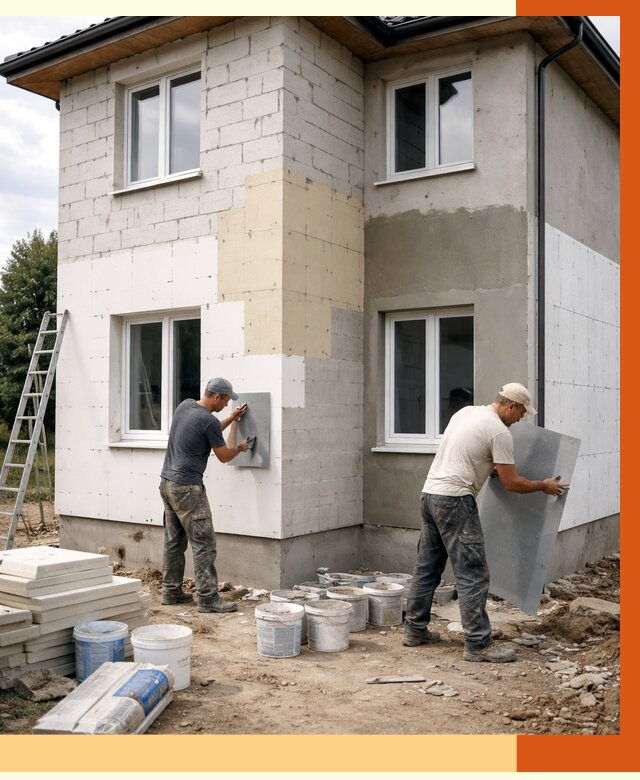 Утепление дома из газобетона в Нурлате от 4379 руб./м² — заказать у ТепломастерНрт