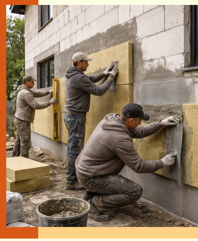Утепление дома из газобетона в Нурлате качественно и долговечно