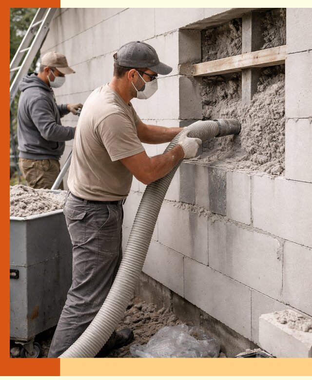 Утепление дома из газобетона эковатой в Нурлате