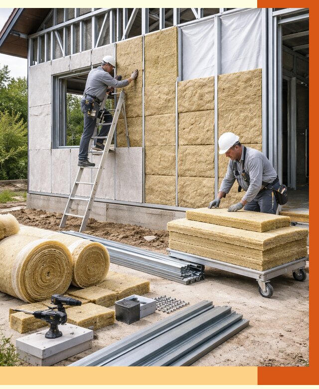 Утепление дома из ЛСТК в Нурлате от 5422 руб./м² — профессионально | ТепломастерНрт