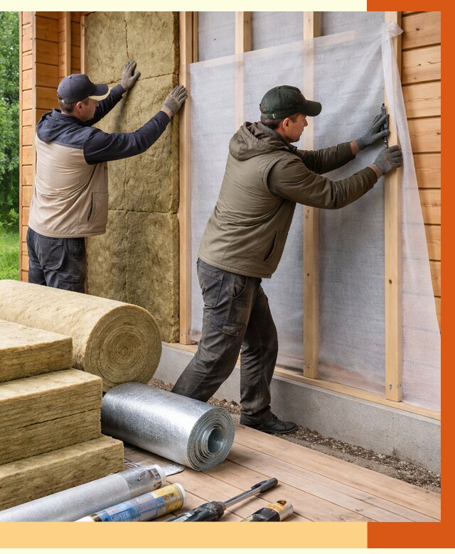 Утепление дома из двойного бруса в Нурлате от 5005 руб./м² — ТепломастерНрт под ключ