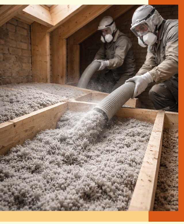 Утепление коттеджа эковатой в Нурлате от 2607 руб./м² — комплексная задувка и монтаж | ТепломастерНрт