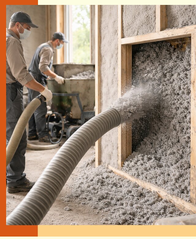 Утепление коттеджа эковатой в Нурлате с гарантией качества