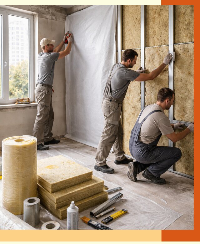 Утепление квартиры в Нурлате от 4692 руб/м2 — утеплить квартиру изнутри и снаружи | ТепломастерНрт