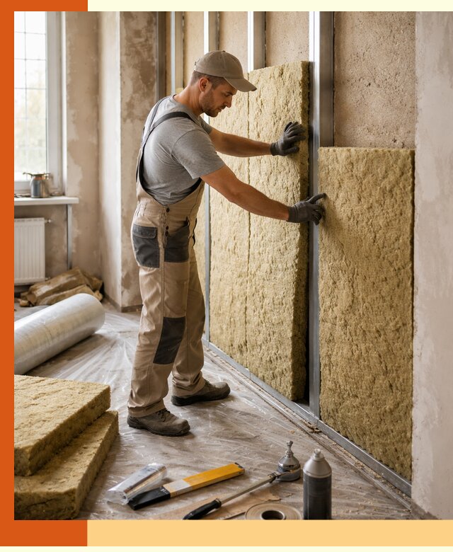 Утепление квартиры в Нурлате — комплексная теплоизоляция стен и полов