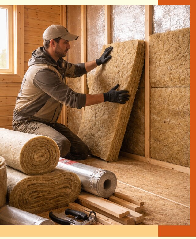 Утепление бани в Нурлате под ключ от 4692 руб./м2 — утеплить потолок, пол и стены | ТепломастерНрт