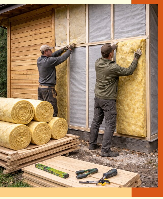 Утепление бани снаружи в Нурлате от 88630 руб. под ключ | ТепломастерНрт