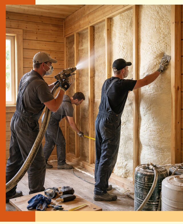 Утепление бани пенополиуретаном (ППУ) в Нурлате