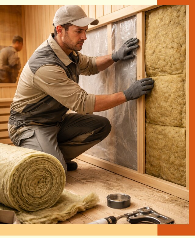 Утепление сауны изнутри в Нурлате от 6778 руб. за м2 | ППУ, под ключ — ТепломастерНрт