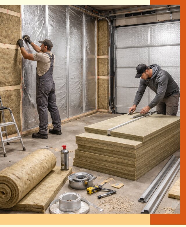 Утепление гаража в Нурлате от 4692 руб/м2 — комплексное утепление ворот и стен | ТепломастерНрт