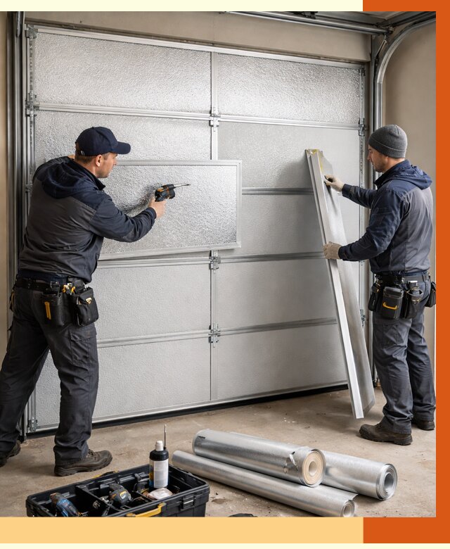 Утепление гаражных ворот в Нурлате от 8185 руб/м2 — надежно и быстро | ТепломастерНрт