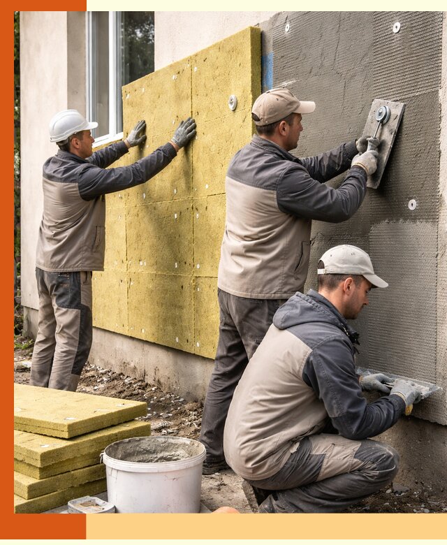 Утепление фасада под штукатурку в Нурлате — энергоэффективная технология