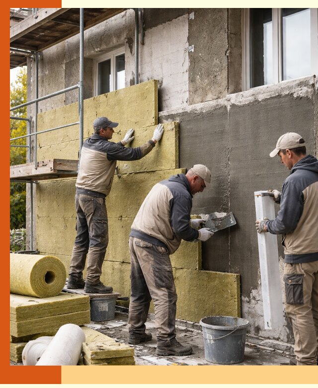 Утепление фасада зданий и домов в Нурлате