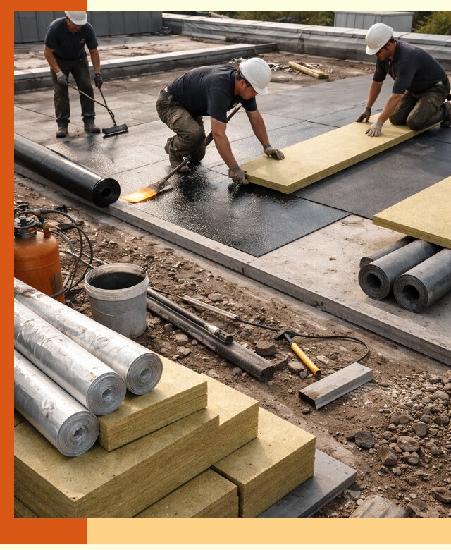 Утепление плоской крыши в Нурлате — надежная теплоизоляция и герметизация