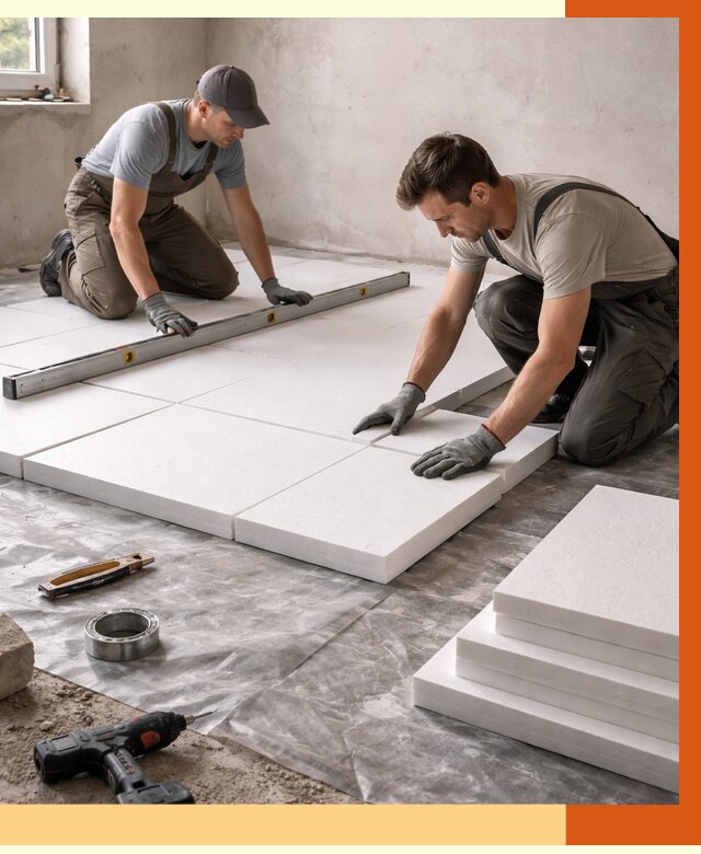 Утепление бетонного пола в Нурлате от 2607 руб/м2 — монтаж и цена | ТепломастерНрт