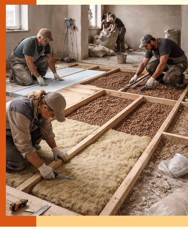 Утепление перекрытий жилых и промышленных зданий в Нурлате