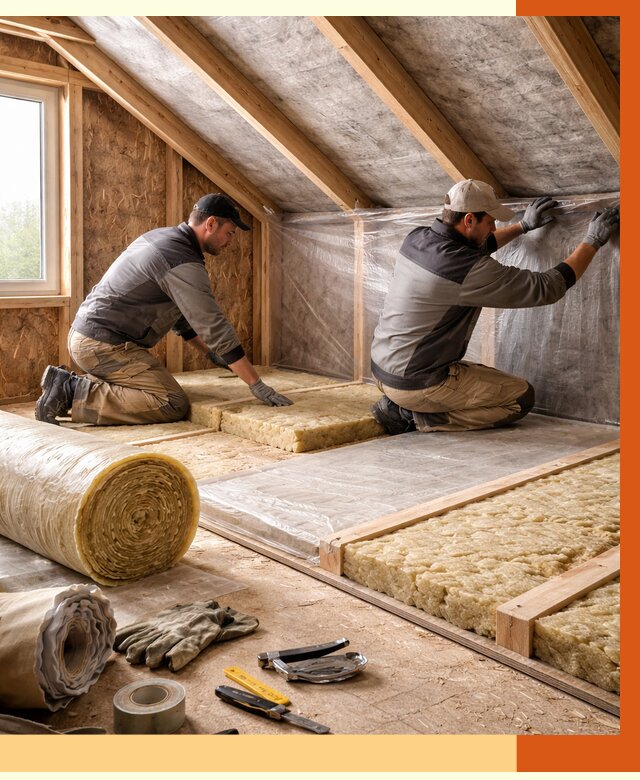 Утепление чердака в Нурлате от 7820 руб/м² — теплоизоляция и комплексное утепление под ключ | ТепломастерНрт