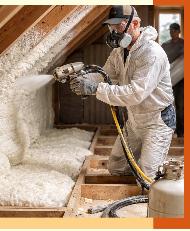 Утепление чердака ППУ в Нурлате от 8988 руб./м2 — услуга под ключ | ТепломастерНрт