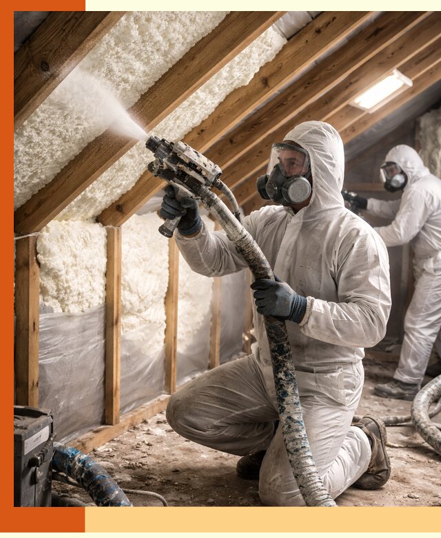 Утепление чердака пенополиуретаном (ППУ) в Нурлате