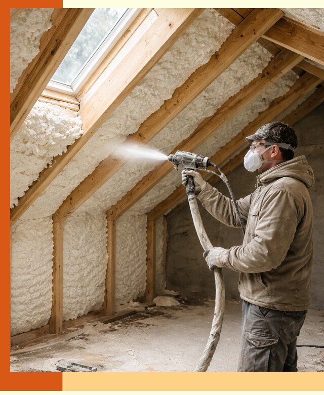 Утепление мансарды ППУ в Нурлате быстро и надежно