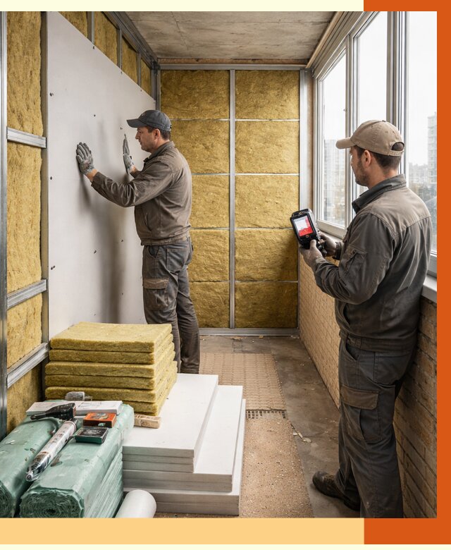 Утепление балкона в Нурлате от 4692 руб. под ключ | ТепломастерНрт