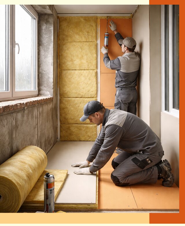 Утепление лоджии под ключ в Нурлате от 6778 руб/м2 — комплексное решение | ТепломастерНрт