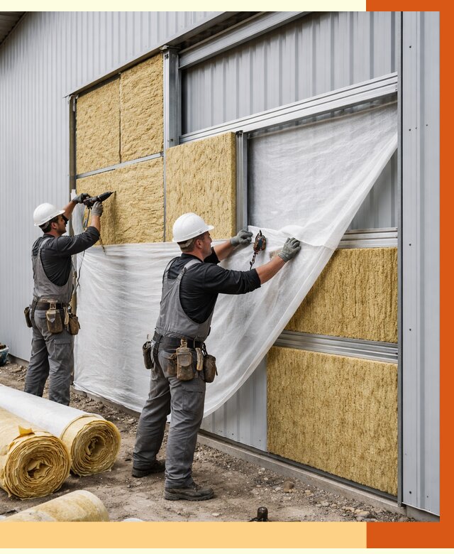 Утепление металлического склада в Нурлате от 4692 руб/м2 — комплексное утепление под ключ | ТепломастерНрт