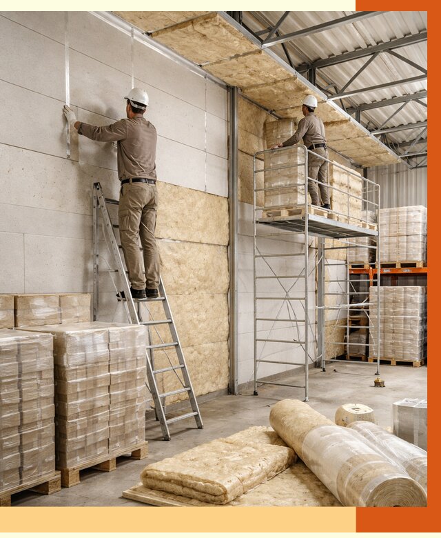 Утепление склада готовой продукции в Нурлате от 2033 руб./м2 — комплексно | ТепломастерНрт