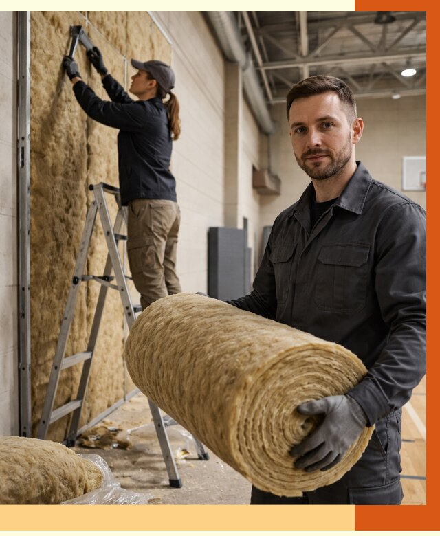 Утепление спортзала в Нурлате от 7820 руб/м2 — комплексное утепление под ключ | ТепломастерНрт