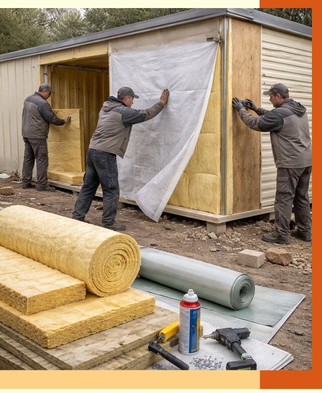Утепление строительной бытовки в Нурлате от 13034 руб. под ключ | ТепломастерНрт
