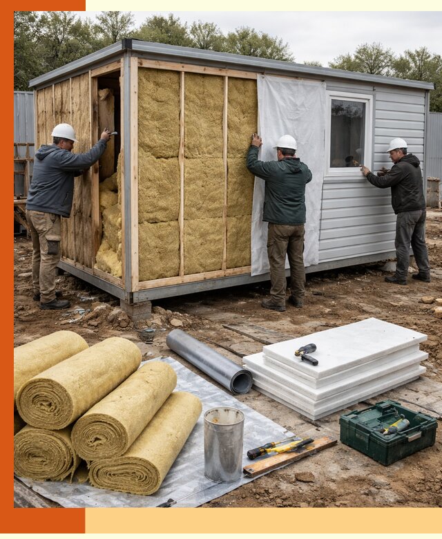 Утепление строительной бытовки под ключ в Нурлате для любых условий