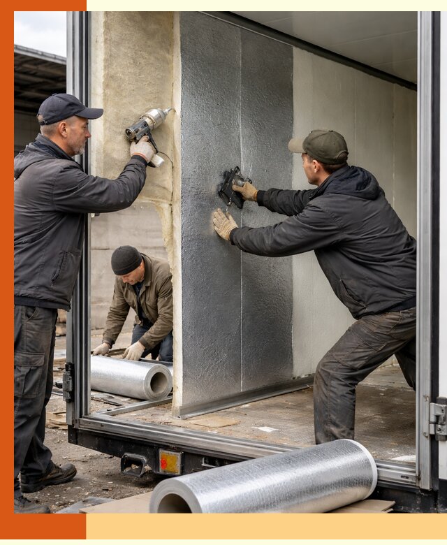 Утепление холодильного кузова в Нурлате — монтаж и теплоизоляция