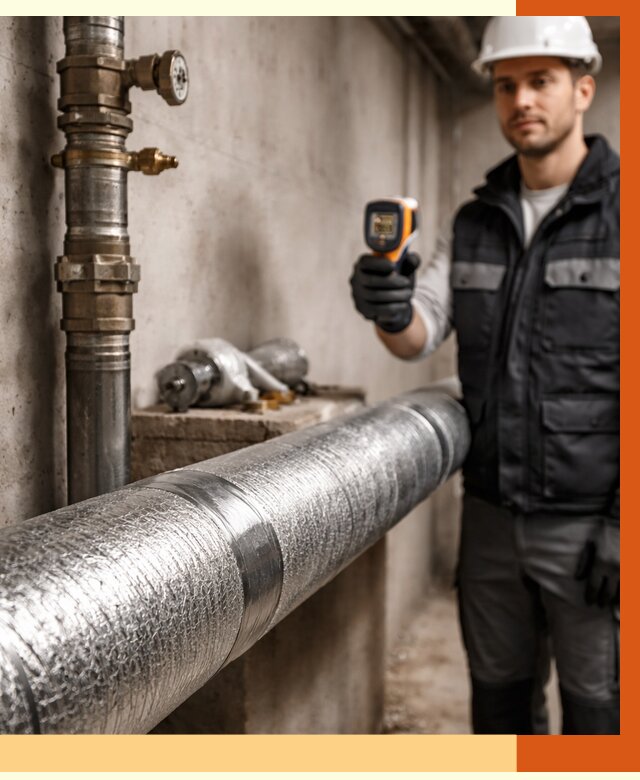 Утепление труб водоснабжения в Нурлате от 8863 руб. за м² — услуги ТепломастерНрт