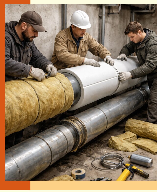 Утепление трубопровода в Нурлате с гарантией энергоэффективности