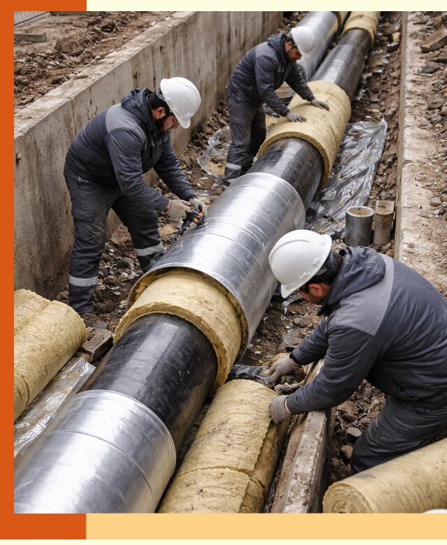 Утепление теплотрассы в Нурлате: утеплительные работы и материалы