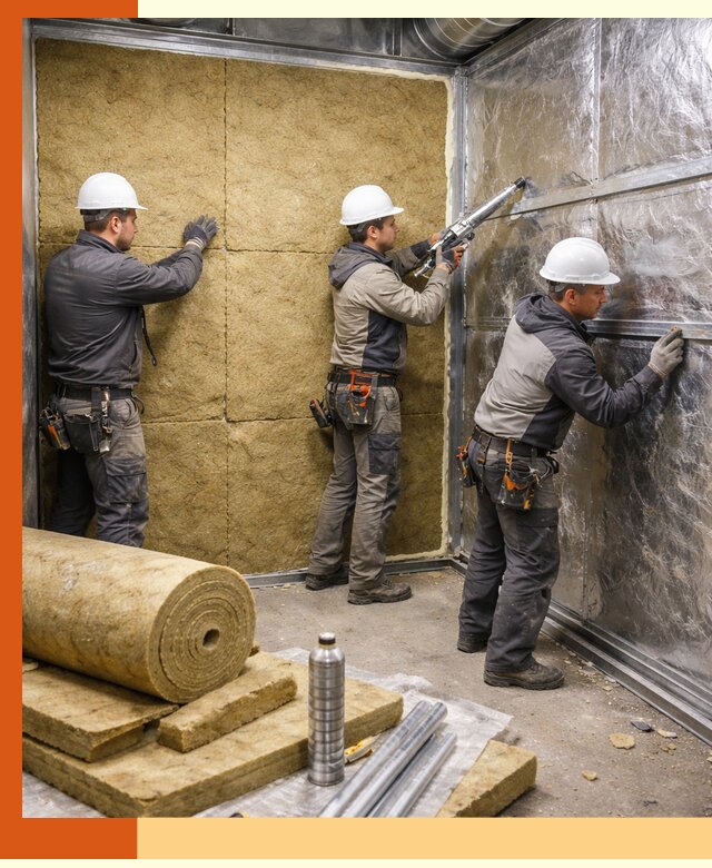 Утепление венткамеры в Нурлате — качественная теплоизоляция и шумопоглощение