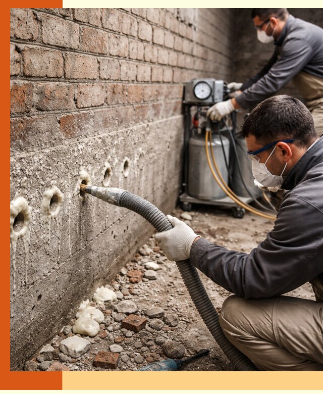 Заполнение колодцевой кладки ППУ в Нурлате быстро и герметично