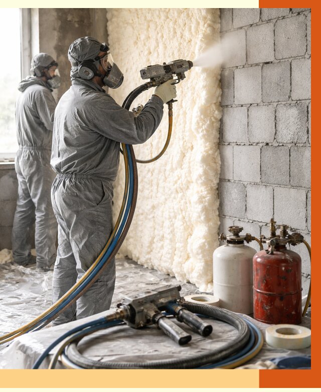 Утепление блочной стены ППУ в Нурлате от 4431 руб./м² — ТепломастерНрт