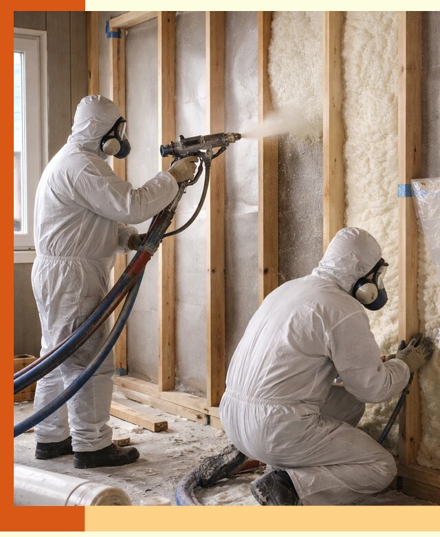 Утепление каркасной стены ППУ в Нурлате для домов и коттеджей