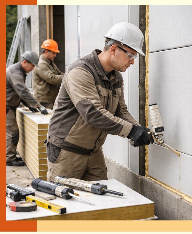 Утепление сэндвич-панелей пенополиуретаном в Нурлате