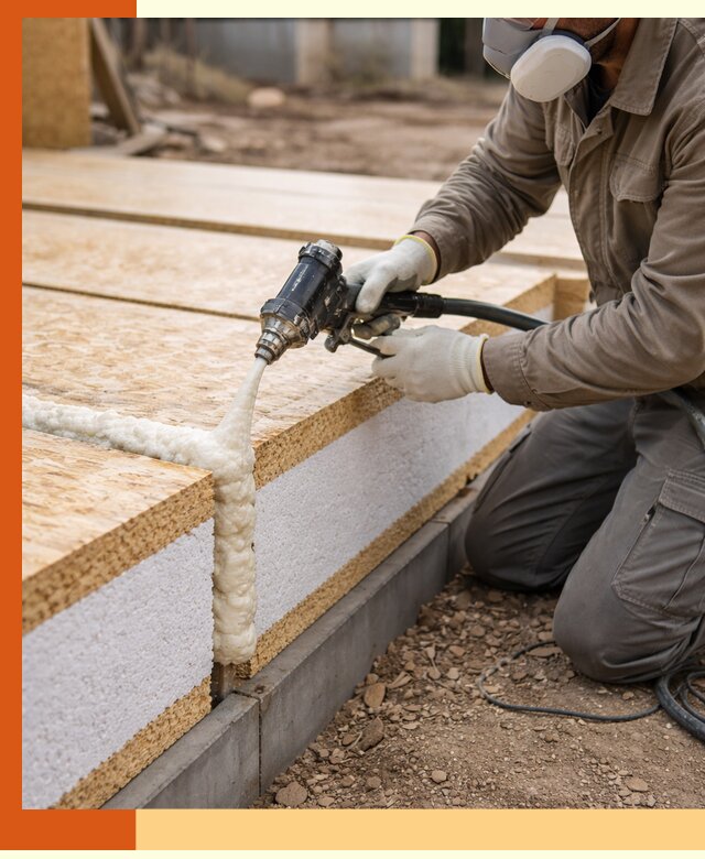 Утепление СИП-панелей пенополиуретаном (ППУ) в Нурлате