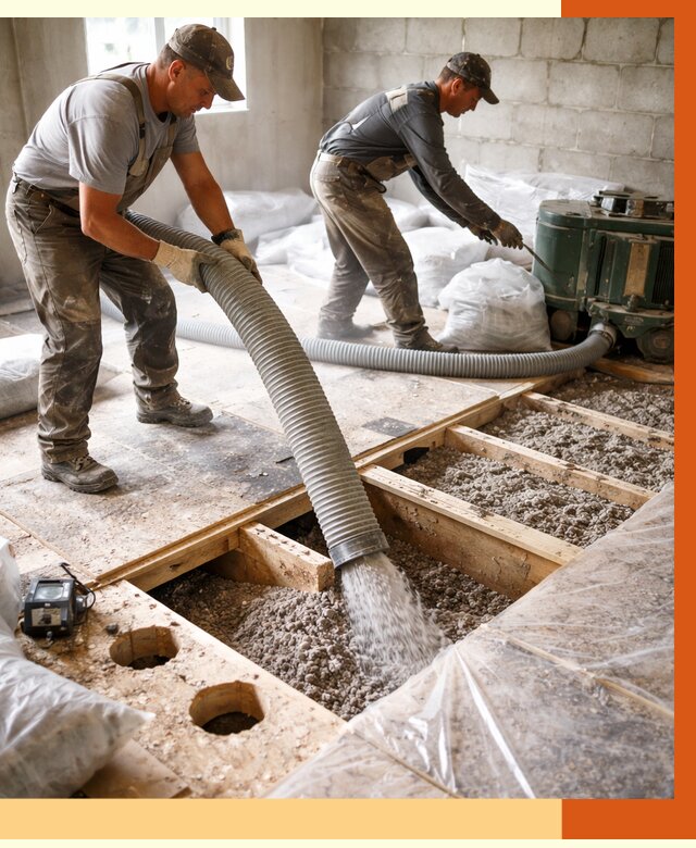 Заполнение пустот перекрытий в Нурлате от 4692 руб. под ключ | ТепломастерНрт