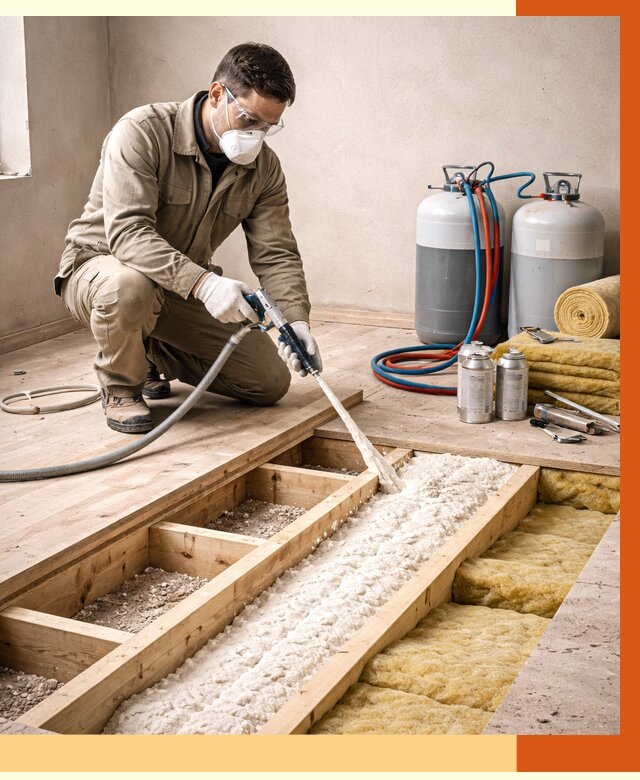 Заполнение полостей межэтажного перекрытия в Нурлате от 4379 руб. | ТепломастерНрт