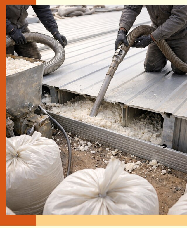 Заполнение пустот кровельных панелей пенными и мокрыми герметиками в Нурлате